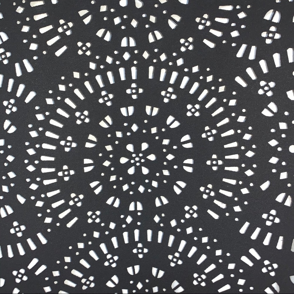 Cynthia Steffe Black White Laser Cut Sheath Dress - Picture 6 of 10